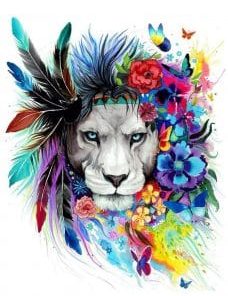 Colorful Lion King Leo Paint By Numbers