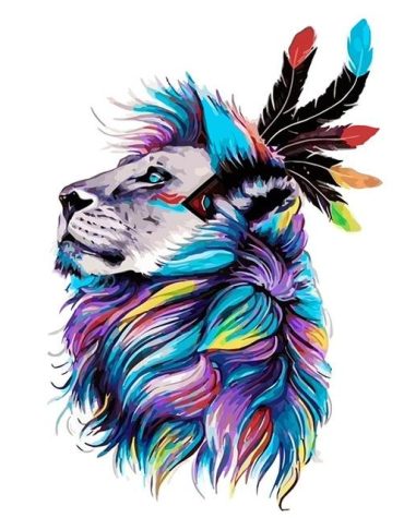 Colorful Leo Lion Paint By Numbers