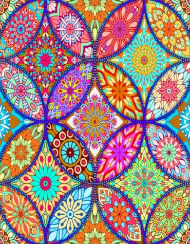 Colorful Mandala Paint By Numbers
