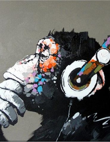 Colorful DJ Monkey Paint By Numbers