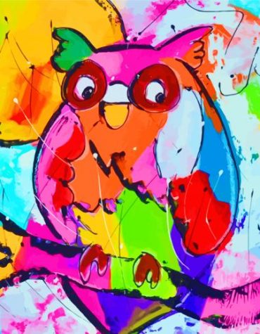 Rainbow Owl Birds Paint By Numbers