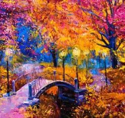 Colorful Park Landscape Paint By Numbers
