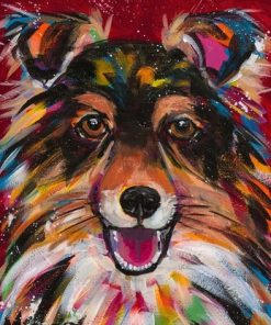 Colorful Sheepdog Picture Paint By Numbers