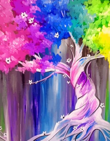 Fantasy Colorful Tree Roots Paint By Numbers