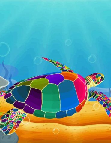 Colorful Sea Turtle Paint By Numbers