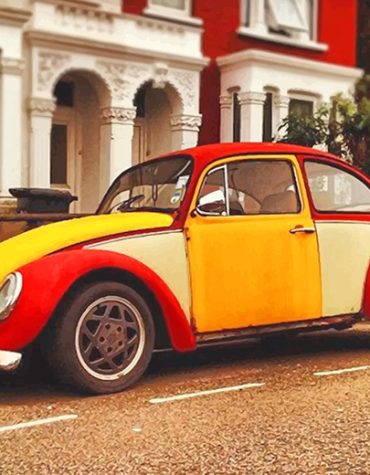 Colorful Vintage Beetle Paint By Numbers