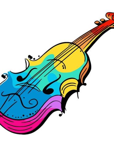 Colorful Violin Music Paint By Numbers