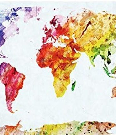 Colorful World Map DIY Paint By Numbers