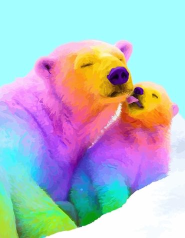 Colorful Bear Paint By Numbers