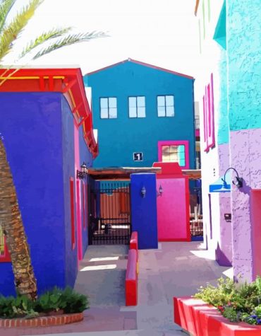 Colorful Barrio Tucson Homes Paint By Numbers