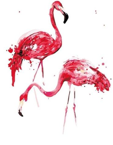 Pink Flamingo Paint By Numbers