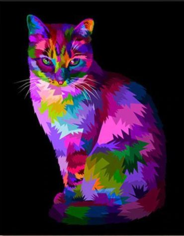 Rainbow Cat Paint By Numbers