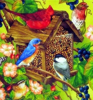 Colorful Nature Birdhouses Paint By Numbers
