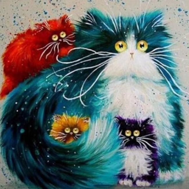 Colorful Cat Creations Paint By Numbers