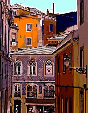 Lisbon Colorful Buildings Paint By Numbers