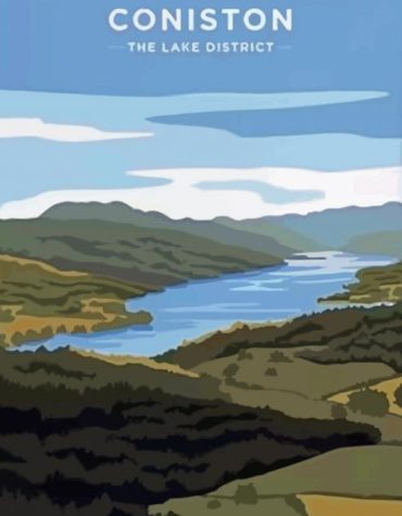 Coniston Water Lake Landscape Paint By Numbers