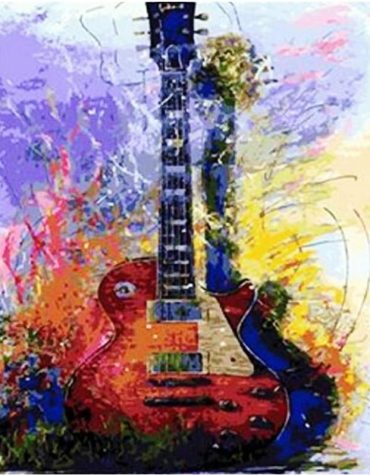 Abstract Guitar Art Paint By Numbers