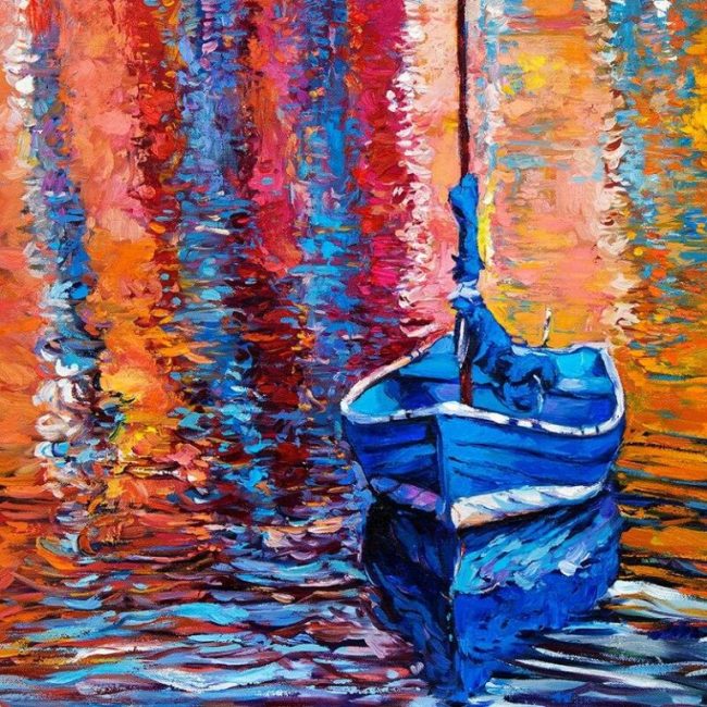 Colorful Seascape Boats Paint By Numbers