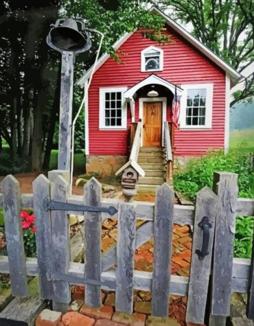 Escanaba Schoolhouse Paint By Numbers