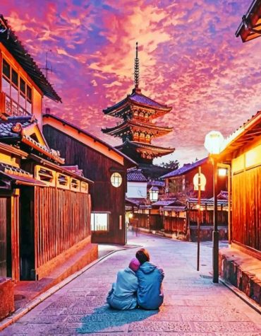 Romantic Couple Japan Paint By Numbers