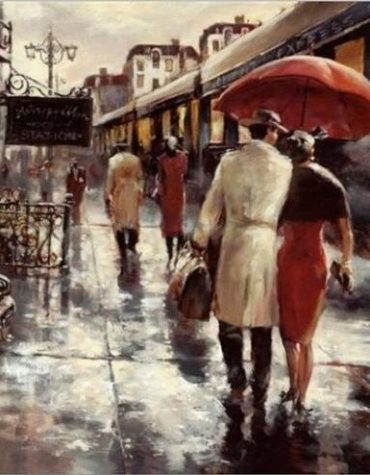 Romantic Couples Station Paint By Numbers