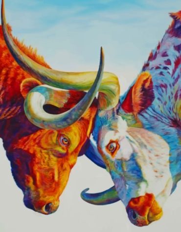 Cow and Bull Colors Paint By Numbers