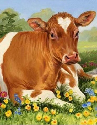 Calf and Cat Wonders Paint By Numbers