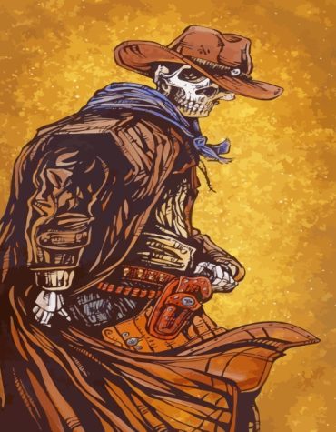 Cowboy Skull Art Paint By Numbers