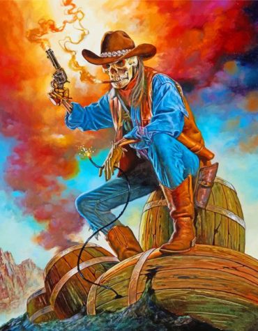Cowboy Skull Art Paint By Numbers