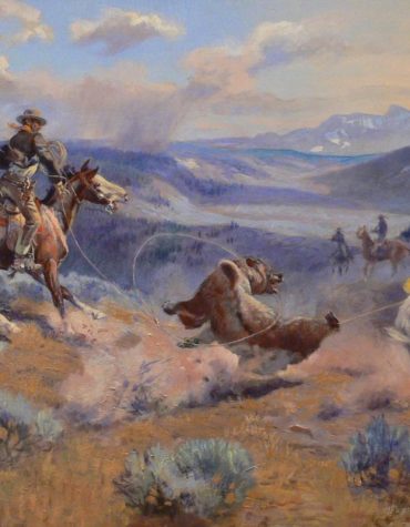 Cowboys and Bears Vintage Paint By Numbers