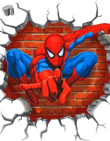 Cracked Wall Spider Man Paint By Numbers