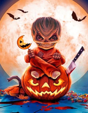 Creepy Halloween Sam Paint By Numbers
