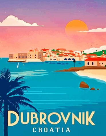 Dubrovnik Croatia Landscape Paint By Numbers