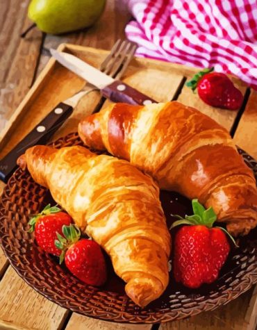 Breakfast Delight: Croissants Paint By Numbers