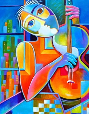 Cubism Guitarist Art Paint By Numbers