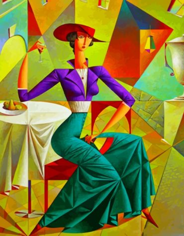 Cubist Lady Paint By Numbers