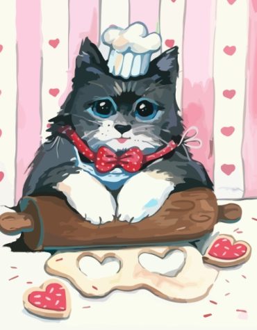 Cute Chef Cat Paint By Numbers