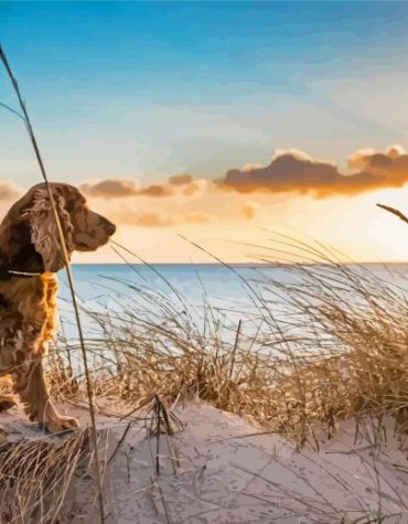 Cute Norfolk Beach Puppies Paint By Numbers