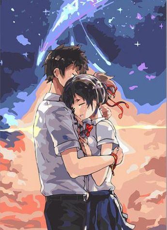 Japan Anime Couple Paint By Numbers