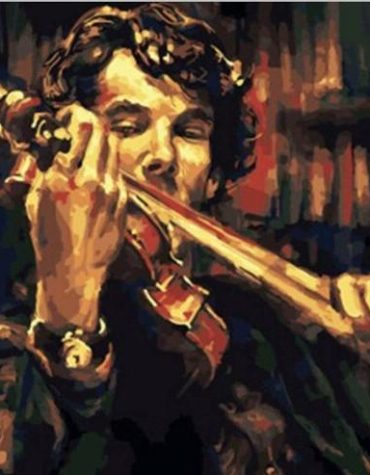 Sherlock Holmes with Violin Paint By Numbers