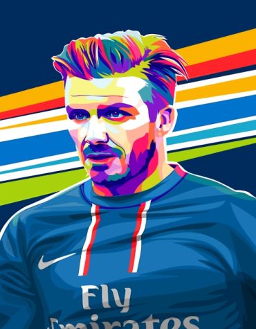 David Beckham Colorful Football Art Paint By Numbers