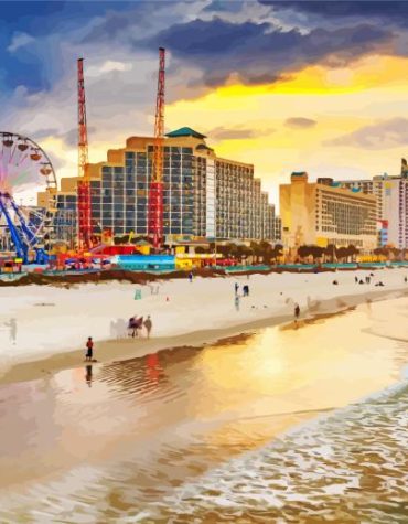 Daytona Beach Seaside Paint By Numbers