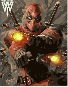 Deadpool Superhero Movie Paint By Numbers