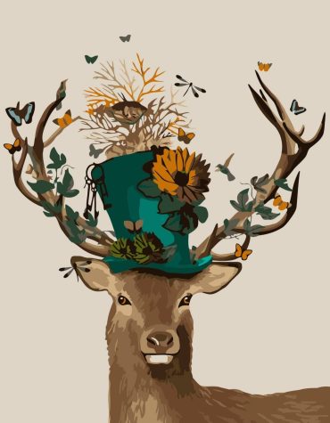 Deer with Antlers Paint By Numbers