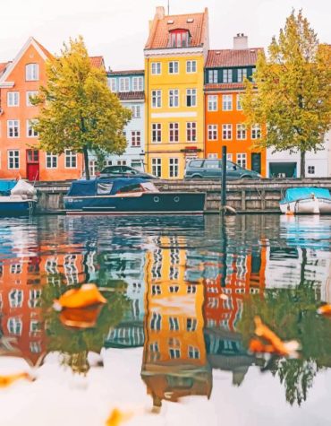 Scandinavian Streets of Christianshavn Paint By Numbers