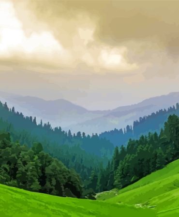 Nature's Mountain Landscape Paint By Numbers