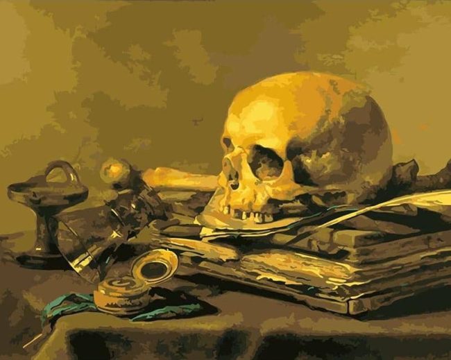 Vintage Skeleton Desk Art Paint By Numbers