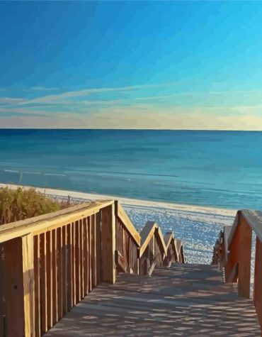 Destin Beach Seascape Paint By Numbers