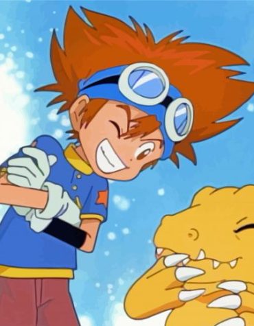 Digimon Adventure Tai and Agumon Paint By Numbers