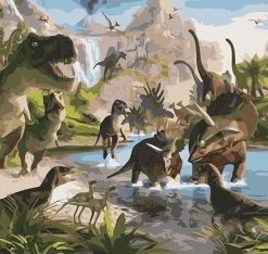 Dinosaur Park Adventure Paint By Numbers